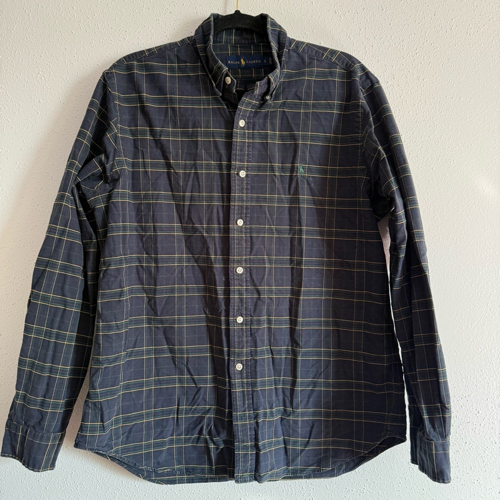 Polo Ralph Lauren Mens Long Sleeve Button Down Shirt Large